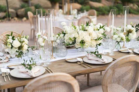 Neutral Wedding Reception Table Design Natural Wood Wedding Table, Wood Head Table Wedding, Circular Table Centerpiece, Wood Table Wedding Reception, White Gold Greenery Wedding, Wood Chair Wedding, Outdoor Ceremony Decorations, Flower Shoot, Reception Table Design