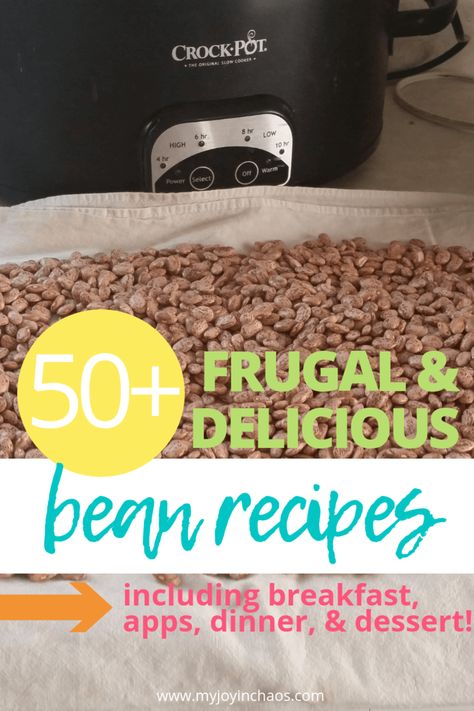 Beans don't need to be boring! Get cooking with beans for breakfast, lunch, dinner, and dessert, with these bean recipes. Layered Bean Dip, Bean And Bacon Soup, Beans Beans, Homemade Beans, Inexpensive Dinners, Easy To Cook Meals, Budget Cooking, Food Budget, Homemaking Tips