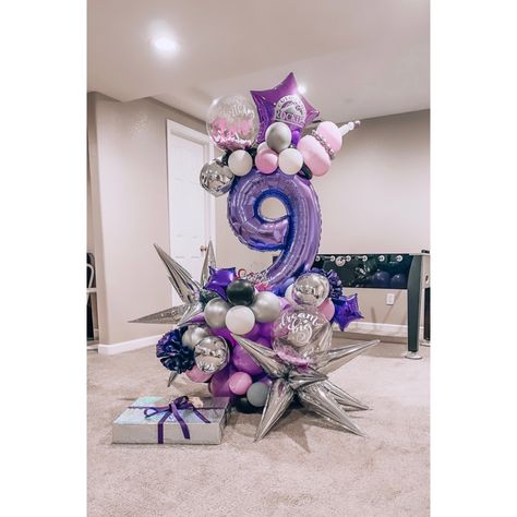 Balloon Stack Ideas, 12 Birthday Balloon Bouquet, Number Stack Balloon, 5 Balloon Bouquet, 9 Balloon Bouquet, 8 Balloon Bouquet, Number 6 Balloon Bouquet, 8 Birthday Balloon Bouquet, Balloon Arch Decorations