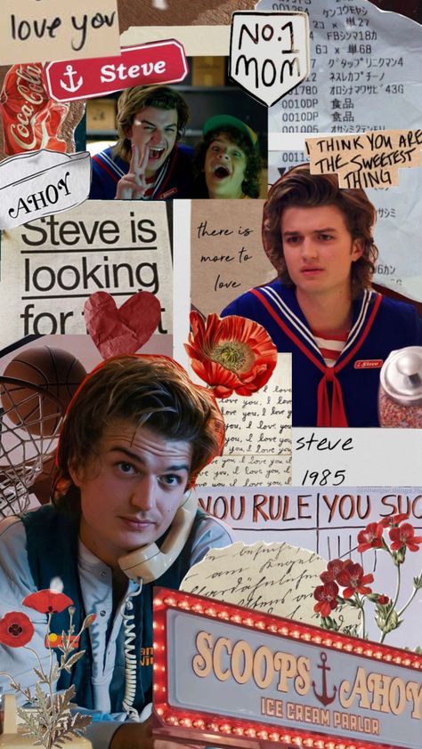 a break from our regularly scheduled program to bring you; my boyfriend #steveharrintgon #Strangerthings #strangerthings4 #netflixstrangerthings #netflix #steve #joekeery Steve Harrington Collage, Steve Harrington Wallpaper Iphone, Mommy Steve, Steddie Harringrove, Steve Harrington Stranger Things, Joe Kerry, Beautiful Joe, Stranger Things Poster, Tv Romance