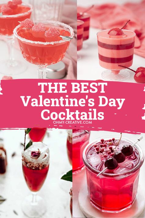 Coffee Martini Recipe, Strawberry Daiquiri Recipe, Valentine Cocktails, Day Cocktails, Daiquiri Recipe, Candy Cocktails, Chocolate Martini, Cranberry Cocktail, Sparkling Drinks