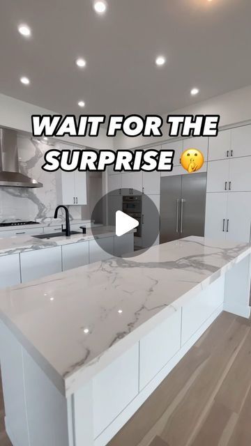 Skyview | Media Company on Instagram: "What’s better than two kitchen islands and one kitchen? Watch to find out 🤯

#luxuryhomes #michiganhomes #kitchendesign #luxurykitchen #hidden #hiddendoor #kitchencabinets #kitchenisland #secondkitchen #housetour #chefskitchen #secretdoor" Hidden Basement Stairs In Kitchen Island, 2 Kitchens In One House, Hidden Faucet, Two Kitchen Islands, Kitchen Watch, Hidden Kitchen, Secret Door, First Kitchen, Hidden Door