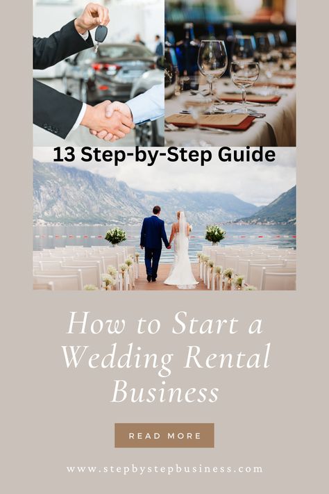 Complete step-by-step guide to starting a wedding rental including costs, profit potential, registering your business and hiring staff. #weddingrentalbusiness Wedding Decorator Business, Wedding Rental Business, Party Rental Business Ideas, Event Rental Business, Party Rentals Business, Wedding Business Ideas, Bar Business, Wedding Rental, Wedding Rentals Decor