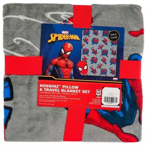 Spider-Man Nogginz Blanket & Pillow Set | Hobby Lobby | 5998877 Blanket Pillow, The Pillow, Blanket Set, Soft Blankets, Pillow Set, Hobby Lobby, Lobby, Little One, The Help