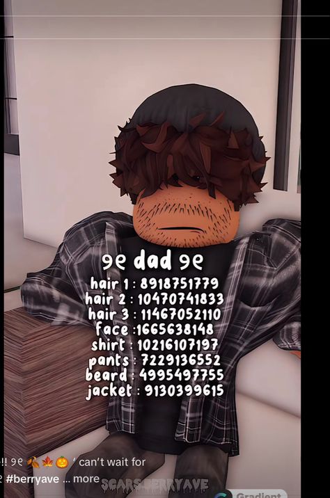 Berry Ave Boy Codes Outfit, Dad Fits, Dad Outfits, Pic Code, Roblox Clothing, Victorian Accessories, Decal Codes, Tiktok Outfits