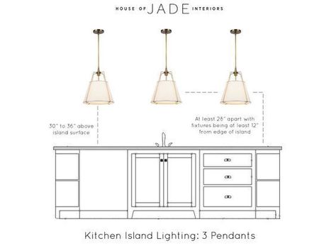 how to place your kitchen pendant lighting Kitchen Lighting Placement, Kitchen Island Dimensions, Lights Over Island, Lights Over Kitchen Island, Interior Design Blogs, Kitchen Island Lighting Pendant, Diy Kitchen Island, Up House, Kitchen Island Pendants