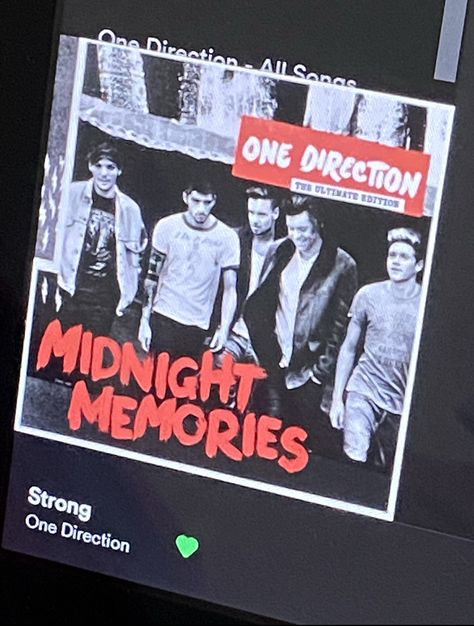 Midnight Memories Aesthetic, Strong One Direction, 1d Albums, 1d Core, One Direction Albums, Picture Song, Memories Aesthetic, Midnight Memories, Song One