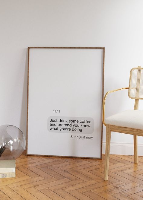 Messages Aesthetic, Message Wall, Coffee Bar Cart, Room Quotes, Text Message Quotes, Aesthetic Text, Poster Text, Posters Aesthetic, Wall Art Coffee