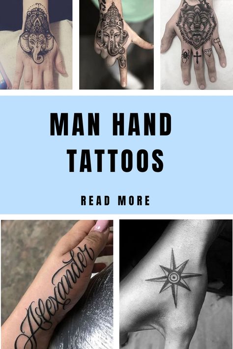 Man Hand Tattoos Back Of The Hand Tattoo Men, On Hand Tattoo Men, Hand Man Tattoo, Best Hand Tattoos Men Unique, Hand Tattoos For Guys Men Small, Hand Tattoo Designs Men Unique, Hand Tattoos For Men Ideas Design, Mens Knuckle Tattoos, Hand Tattoo Ideas For Men Unique