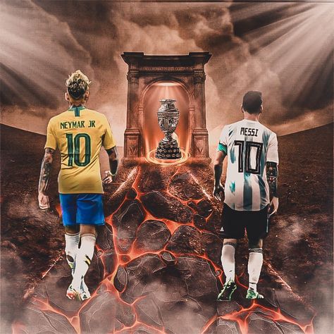 Brazil Vs Argentina, Copa America Final, Messi And Neymar, Neymar Jr, Freelancing Jobs, Neymar, Brazil, Graphic Design, Quick Saves