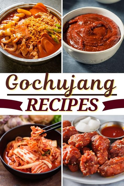 With its complex mix of sweet, salty, spicy, and umami flavors, these fiery gochujang recipes are sure to get your juices flowing. Korean Gochujang Recipes, Gochujang Paste Recipe, Gojuchang Recipe, Gochujang Recipes, Korean Meals, Gochujang Paste, Gochujang Recipe, Best Korean Food, Sushi Recipes Homemade