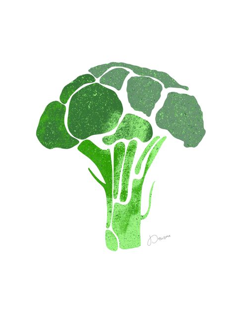 Spinach Illustration, Abstract Vegetables, Broccoli Art, Canned Spinach, Broccoli Illustration, Broccoli Sprouts, Mid Century Minimalist, Painting Tattoo, Cartoon Tattoos