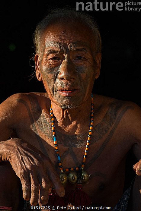 Konyak Naga tattooed head hunter. Only someone who has killed and taken a human head can be tattooed in this manner. Mon district. Nagaland, North East India, October 2014. Naga Design, Konyak Naga, North East India, Head Hunter, Nature Picture, Best Nature, Human Head, Unique Faces, Nature Photographs