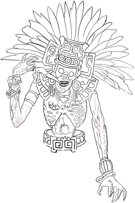 Aztec Drawing, Mayan Tattoos, Stencil Outline, Tattoo Stencil Outline, Aztec Art, Tattoo Stencil, Tattoo Art Drawings, Cartoon Tattoos, Chicano Art