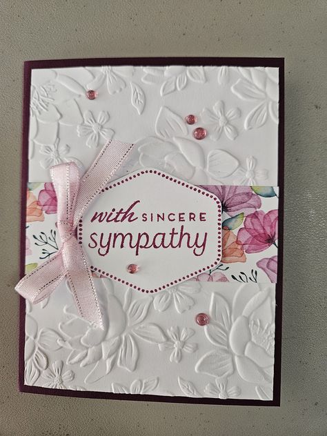 Stampin Up Sympathy, Translucent Florals, Heartfelt Hexagon, Monochromatic Cards, Stampin Up Sympathy Cards, Hexagon Cards, Sympathy Cards Handmade, Card Stamping, Card Making Designs