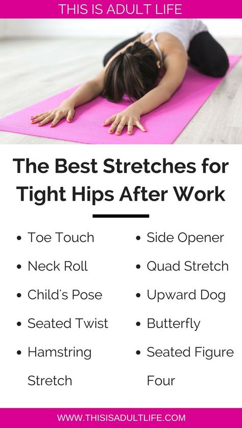 Tight Hips Stretches, Stretches For Tight Hips, Hips Stretches, Lower Back Pain Stretches, Health Tricks, Hip Opener, Upward Dog, Quad Stretch, Back Stretches For Pain