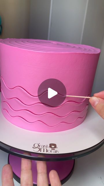 Simple Fondant Cake Ideas, One Piece Cake, Baby Cake Design, Decor Tort, Wave Cake, Cake Designs For Boy, Purple Cakes Birthday, Barbie Birthday Cake, Buttercream Cake Designs