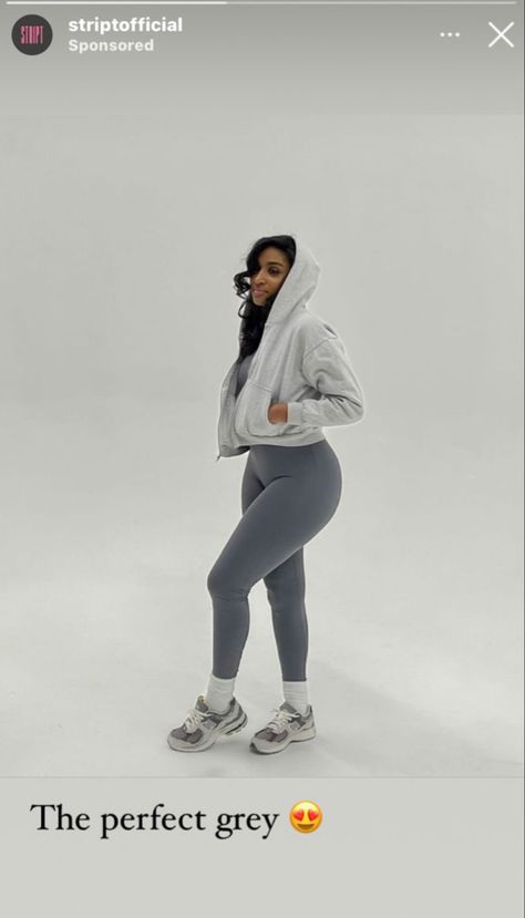 Gray Leggings Outfit Casual, Gray Hoodie Outfit, Grey Leggings Outfit, Uni Fits, New Balance Outfit, Beauty Boost, Power Of Makeup, Swag Outfits For Girls, Chill Outfits