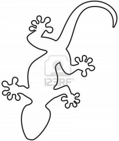 Easy Reptile Drawings, Gecko Drawing Easy, Lizard Outline, Lizard Template, Salamander Drawing, Drawing Lizard, Gecko Drawing, Lizard Drawing, Gecko Tattoo