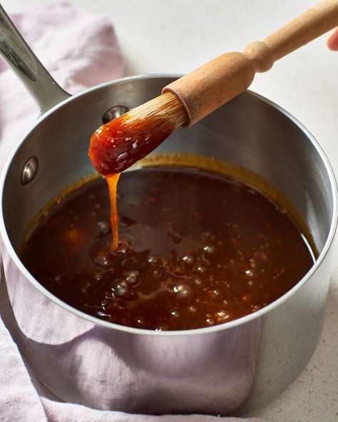 Recipe: Easy Brown Sugar Honey Glaze for Easter Ham — Recipes from The Kitchn Ham Glaze Recipe Brown Sugar, Sugar Ham Glaze, Brown Sugar Honey Glaze, Sugar Ham, Brown Sugar Ham, Ham Glaze Brown Sugar, Ham Glaze Recipe, Honey Glazed Ham, Easter Ham