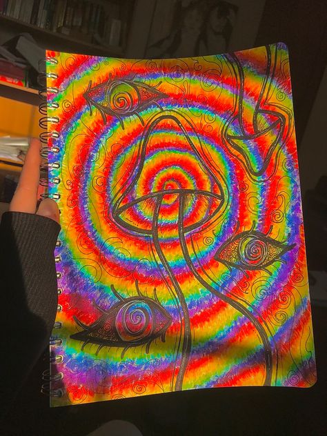 Trippy Spiral Drawing, Cool Sketch Ideas Trippy, Trippie Drawings Easy, Drawing Ideas Psychadelic, Trippy Drawing Background Ideas, Trippy Pictures To Draw Easy, Trippy Simple Drawings, Cool Art Drawings Trippy, Shroom Drawings Trippy