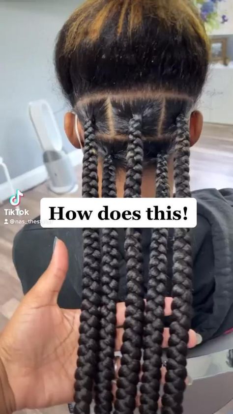 How To Part For Jumbo Knotless Braids, Big Knotless Braids Parting, Big Knotless Box Braids Parts, Parting For Jumbo Knotless Box Braids, How To Part Jumbo Box Braids, Jumbo Box Braid Parting, Work To Bar Outfit, Jumbo Knotless Braids Parting Pattern, Big Braids Parting