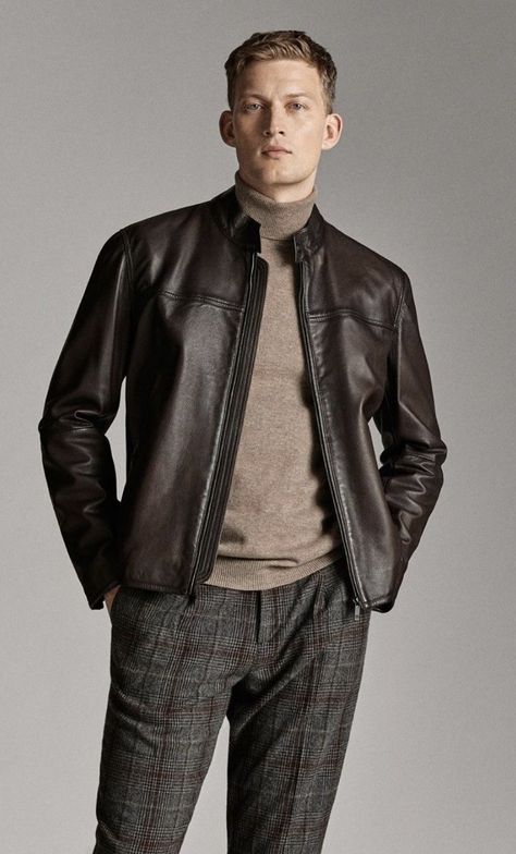 Leather Jacket Outfit Winter, Leather Jacket Outfit, Black Outfit Men, Leather Jacket Men Style, Best Designers, Leather Jacket Style, Street Style Outfits Men, Contemporary Clothing, Leather Jacket Outfits