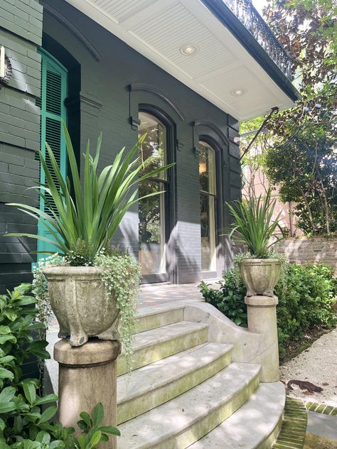 Historic Home in New Orleans restored to a single-family residence — Studio BKA Architecture & Interiors New Orleans Interior Design, New Orleans Garden, New Orleans Garden District, Space Hotel, Build Inspiration, Mansard Roof, Iron Balcony, Bay Windows, Garden District