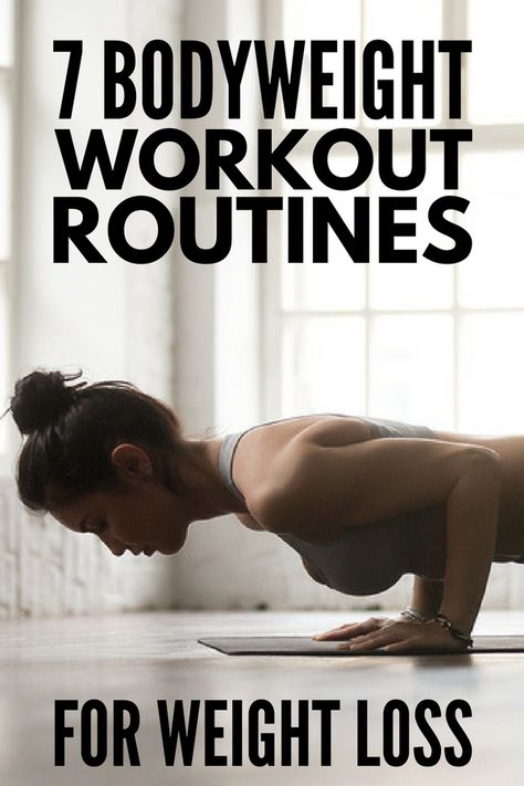 7 Bodyweight Workout Routine Ideas for Beginners | Perfect for women and men, these free exercise routines will teach you how to complete a full body workout at home to sculpt and tone your body while also losing weight. These no equipment exercises include HIIT and can be intense as you want them to be, and they will target your arms, legs, core, upper body, abs, and glutes. #bodyweight #fitness #workout #loseweight #cardio #exercises #HIIT #womensworkout #femalefitness Equipment Exercises, Bodyweight Workout Routine, Workout Hiit, Cardio Exercises, Full Body Workout At Home, Routine Ideas, Exercise Routines, Body Workout At Home, Hiit Training