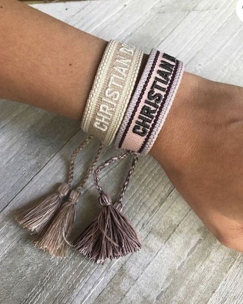 Christian Dior bracelets #style #dior #accessories Christian Dior Bracelet, Dior Bracelet, Thread Bracelets, Bracelet Friendship, Woven Bracelet, Dior Jewelry, Woven Bracelets, Jewelry Inspo, Bracelet Stack