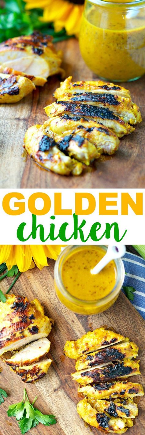 Honey Dijon Sauce, Dijon Sauce, Golden Chicken, Turmeric Recipes, Honey Dijon, Clean Eating Dinner, Grilled Chicken Recipes, Healthy Dinner Recipes Chicken, Easy Healthy Dinners