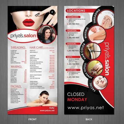 Standing Banner Design, Food Web Design, Beauty Salon Posters, Business Card Design Minimalist, Price List Design, Salon Price List, Spa Prices, Business Cards Layout, Food Menu Design