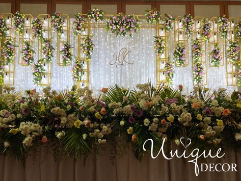 Heavenly Floral 💐 Concept, Design & Decor @uniquedecors_ek 😍A stage - satiably blossomed with just the finest collection of exotic flowers🌸 of all colours, shapes, sizes and fragrances😘 Paradisal floristry for real!🤩 Bring the best florals together made it a garden of love for the love to begin ❤️. #uniquedecor_ek #weddingreceptiondecor #weddinginspiration #weddingtrends #weddingdesign #weddingdecor #weddingstyle #weddingdecor #instawedding #weddingplanning #weddingday #eventdecor #eventst Stage Garden Design, Flowers Stage Decoration, Floral Wedding Stage, Floral Decor Stage, Floral Backdrop Wedding, Engagement Stage, Small Wedding Decor, Engagement Stage Decoration, Reception Stage