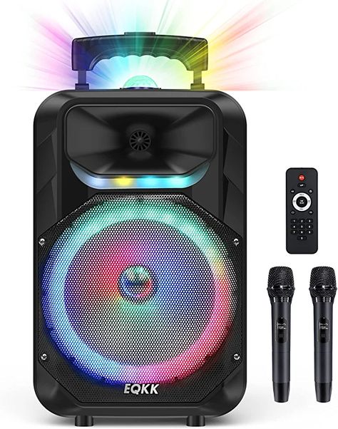 2022 Portable Karaoke Machine for Adults and Kids with 2 Wireless Microphones New 10" Subwoofer PA Machines Bluetooth 5.0 Karaoke Speaker System with DJ Light for Outdoor Party Party Essentials List, Birthday 15, Dragon Breath, Boys Game Room, Dj Light, Gaming Gadgets, Karaoke Speaker, Gaming Microphone, Karaoke Machine