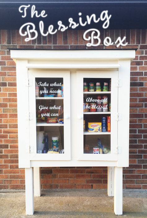 Blessing Box Ideas, Blessing Boxes, Little Library Ideas, Food Cupboard, Cupboard Ideas, Church Office, Take What You Need, Oklahoma City Oklahoma, Church Ministry