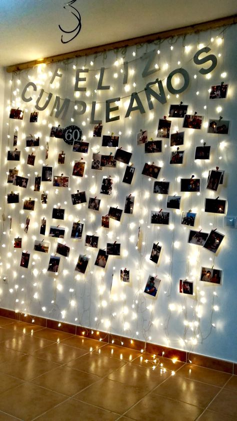 Polaroid Wall For Party, Picture Wall Ideas Birthday Party, Birthday Photowall Ideas, Photo Wall Collage Party, Farewell Backdrop Ideas, Fancy Party Decor, Party Picture Display Ideas, Farewell Decoration Ideas, Prom Decoration Ideas