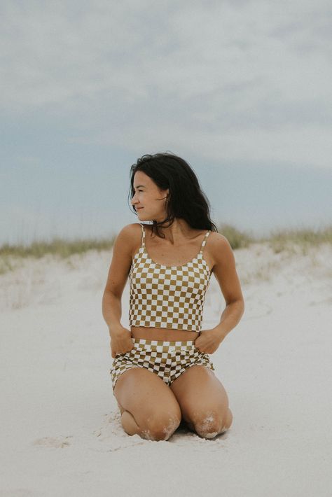 Checkered Trendy Neutral Modest Bikini Trendy Bikinis, Life Is Good, Outfit Inspo, Clothes