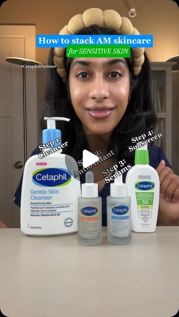 Dr. Neera Nathan on Instagram: "Comment “ROUTINE” and I will DM you this complete AM skincare routine for sensitive skin including links to products @cetaphil #cetaphilpartner #serumstacking" Cetaphil Skincare Routine, Cetaphil Products, Skincare Routine For Sensitive Skin, Am Skincare Routine, Am Skincare, Gentle Skin Cleanser, Antioxidant Serum, Skin Cleanser Products, Skincare Routine