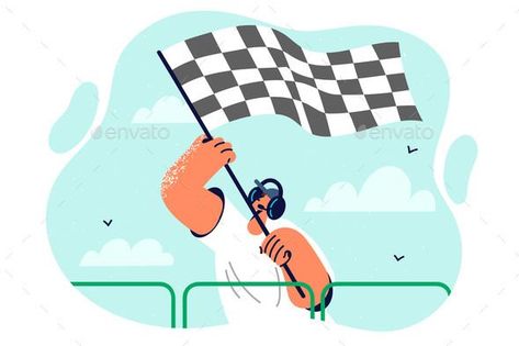 Starting Flag in Hands of Man Announcing Start of Race Man Hands, Outfit Baddie, Graphic Tee Outfits, Graphic Tee Design, Tee Outfit, Tee Design, Graphic Tee, Graphic Tees, Flag