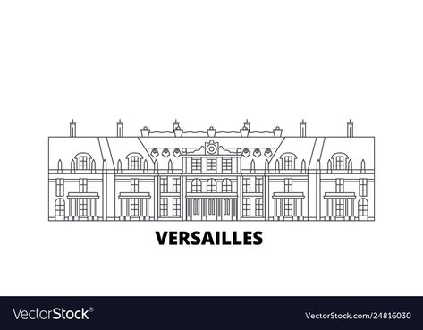 Panorama Illustration, France Versailles, Illustration Travel, City Vector, Versailles, Png Images, Adobe Illustrator, Vector Images, Vector Free