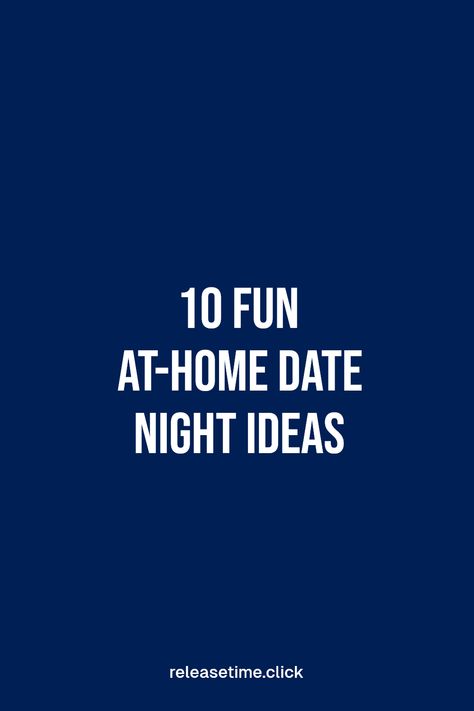 Looking to spice up your nights in? Check out these 10 creative date night ideas you can try at home! From cooking classes to movie marathons, these engaging activities help you keep the romance alive without stepping out. Perfect for couples who want to bond and share laughter after a long week. These ideas are guaranteed to turn an ordinary evening into something special and memorable. Get ready to cuddle up and enjoy a delightful night with your loved one! Fun Date Night Ideas, Creative Date Night Ideas, Fancy Date, At Home Date, Cooking Challenge, Creative Dates, Spa Night, Date Night Ideas, Movie Marathon