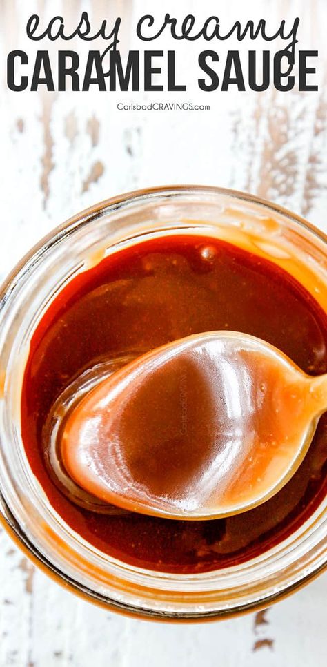 Easy Caramel Sauce, Buttermilk Syrup, Caramel Sauce Recipe, Easy Caramel, Caramel Recipes Sauce, Carlsbad Cravings, Homemade Caramel Sauce, Creamy Caramel, Salted Caramel Sauce