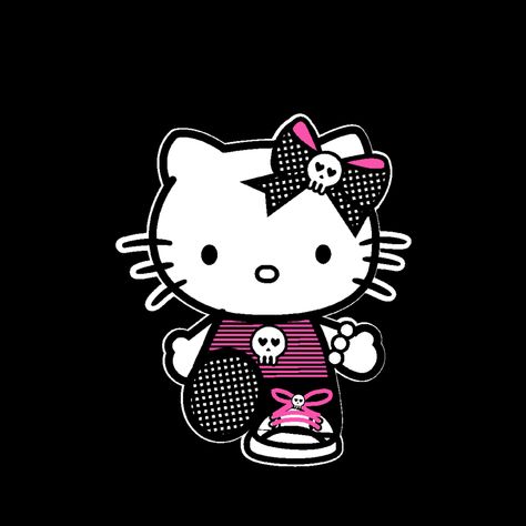 Pfp Gangsta, Hello Kitty Wallpaper Black, Gangsta Hello Kitty, Hello Kitty Painting, Kitty Painting, Kitty Aesthetic, Kitty Nails, Hello Kitty Aesthetic, Hello Kitty Nails