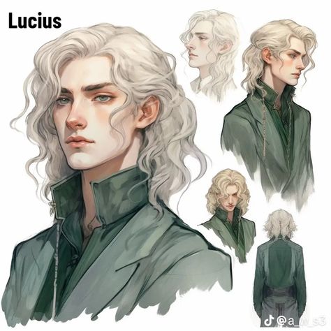 a_w_s3 ON TIKTOK!!!!!! Lucius Malfoy Young, Lucius Malfoy Art, Targaryen Art, Lucius Malfoy, Heroic Fantasy, Character Inspiration Male, Fan Anime, Harry Potter Anime, Harry Potter Fan Art