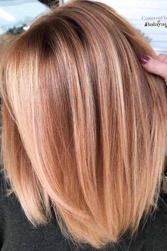 Strawberry Blonde Hair Color, Hairstyles For Thick Hair, Kadeřnické Trendy, Medium Length Hairstyles, Strawberry Blonde Hair, Short Straight Hair, Shoulder Length Hair Cuts, Penteado Cabelo Curto, Brown Blonde Hair