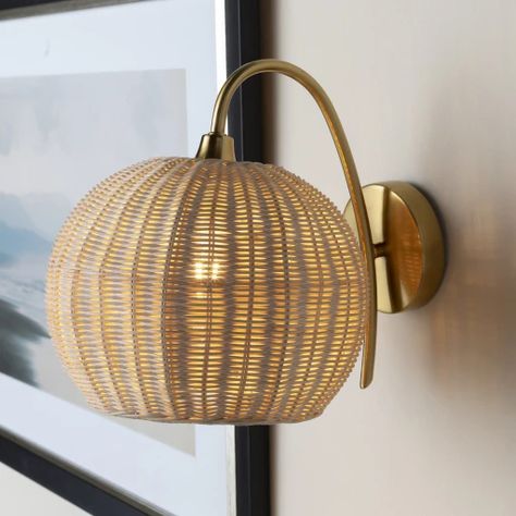 Light Pendant handpicked by Justina Blakeney® at Jungalow® Beachy Room, Rattan Shades, Wicker Wall, Rattan Pendant Light, Natural Gold, Gold Walls, Joss And Main, Styl Vintage, Wall Light