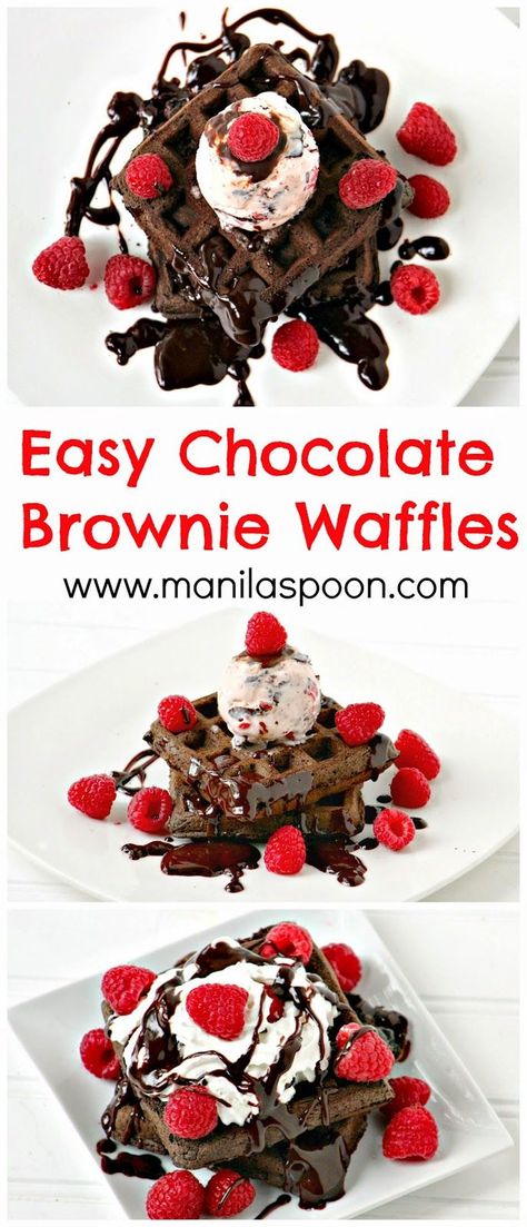 Brownie Waffles, Waffle Iron Recipes, Recipe Pork, Waffle Maker Recipes, Caramel Buttercream, Caramel Frosting, Breakfast Waffles, Brunch Dishes, Waffle Recipes