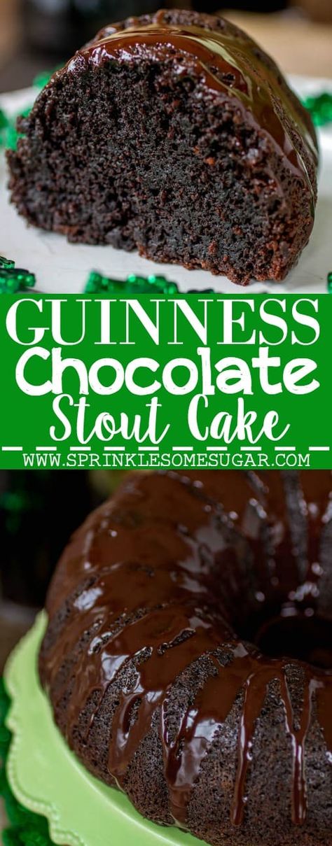 Guinness Chocolate Cake, Guinness Recipes, Guinness Chocolate, Dark Chocolate Cake, Chocolate Bundt, Guinness Beer, Chocolate Bundt Cake, Dark Chocolate Cakes, Irish Recipes