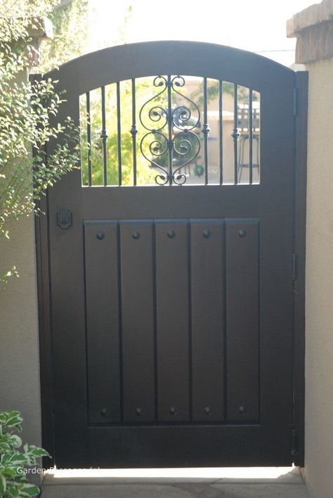 Patio Gates, Wooden Garden Gate, Backyard Gates, Garden Gates And Fencing, Metal Garden Gates, Yard Gate, Iron Garden Gates, Garden Gate Design, Gate Designs Modern