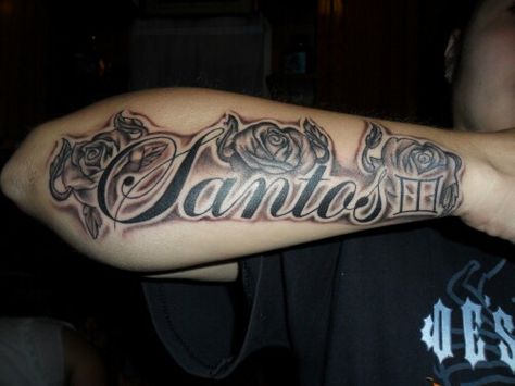 Santos Tattoo, Tatto Name, Tattoos With Kids Names, My One And Only, Three Girls, Don't Judge Me, Name Tattoo, Name Tattoos, Judge Me